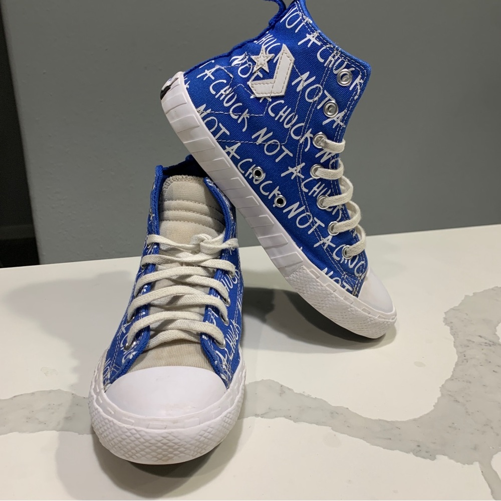 Converse Blue High-Tops with White Accents Size 3Y